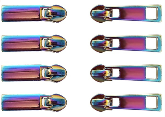 Το διακοσμητικό φερμουάρ ουράνιων τόξων φερμουάρ μετάλλων Alalamu ISO9001 τραβά πολύχρωμο