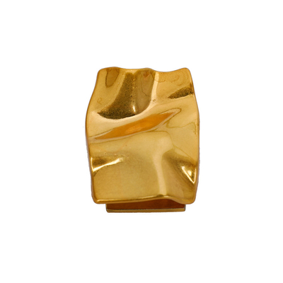 Χρυσή λεπτή μεταλλική θήκη με κλειδαριά τσάντας σκληρής κατασκευής