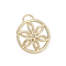 Ελαφρύ χρυσό κυκλικό υλικό διακοσμήσεων τσαντών γεωμετρίας λουλουδιών DIY κρεμαστών κοσμημάτων